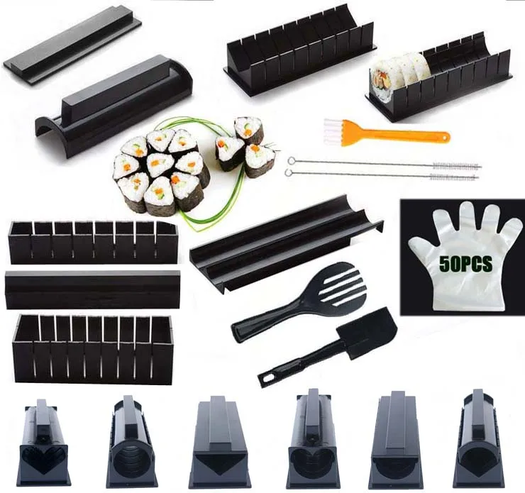 

AREYOCUAN 11pcs Sushi Maker Rice Mold High Quality Japanese Rice Ball Cake Roll Mold Multifunctional Mould Making Sushi Tools