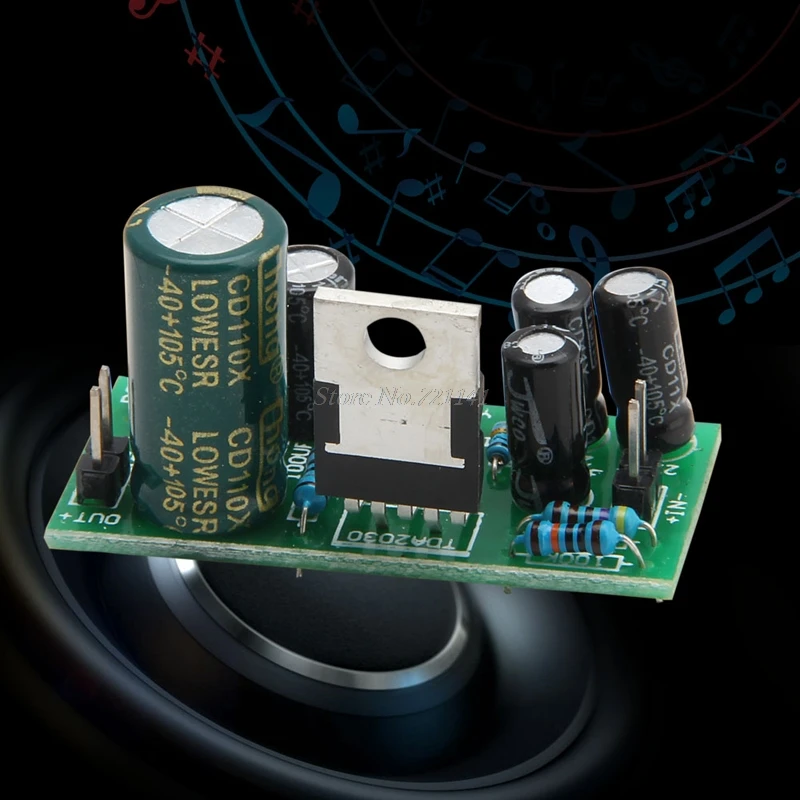 DC 12V 18W 1 CH сабвуфер V3 TDA2030A стерео цифровой аудио усилитель плата DIY Прямая