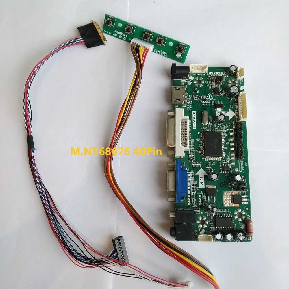 

Kit for B156RW01 V3 Screen Panel DVI HDMI 15.6" LCD VGA Controller board LED DIY AUO Display 1600X900 40pin M.NT68676