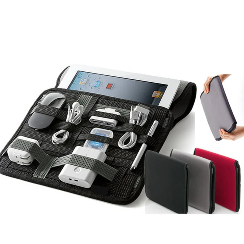 1 PCS Elastic Storage Plate Board Organizer Case Data Cable Power Pack Charger Digital Cosmetics | Дом и сад