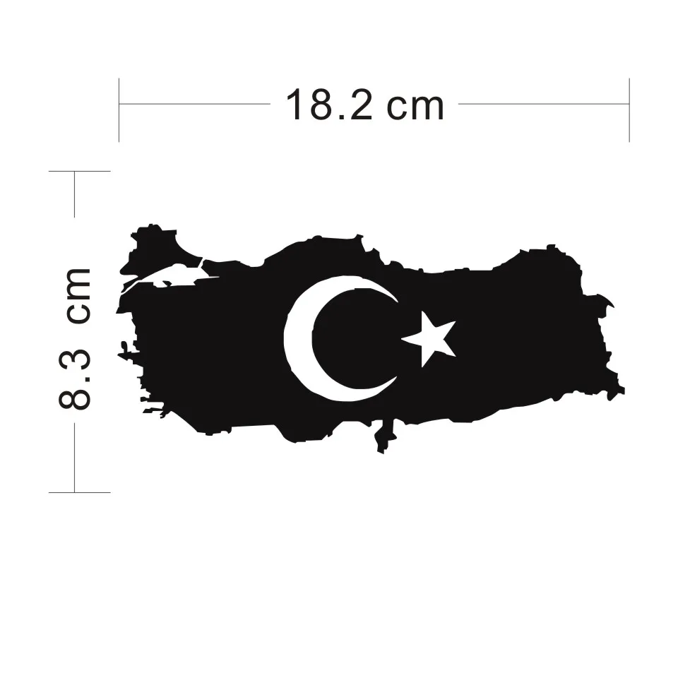 Cunymagos Turkey Map Country Flag Fashion Stickers Decals Vinyl Decor Car Styling Fashion Car Decoration Stickers 18.2cm8 (2)