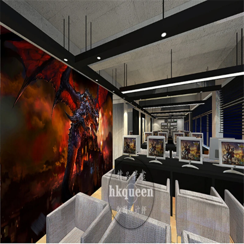 Обои с динозаврами 3d фотообои изображением Красного пламени|photo 3d|wallpaper custom3d wall