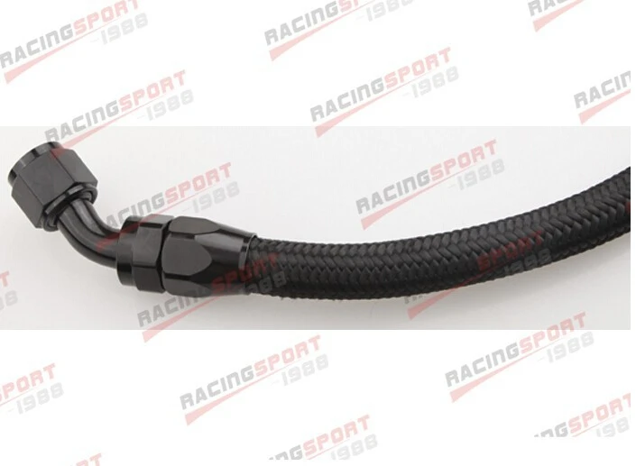 

53" 10AN Nylon Braided Racing Performance Oil Fuel Coolant Line Hose Assembly OLA-10N4590-53-BLACK