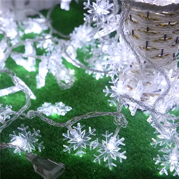 Kerstversiering lamp serie levert outdoor led-verlichting knipperlicht sneeuw arrangement 5 meters 40 sneeuwvlokken opknoping