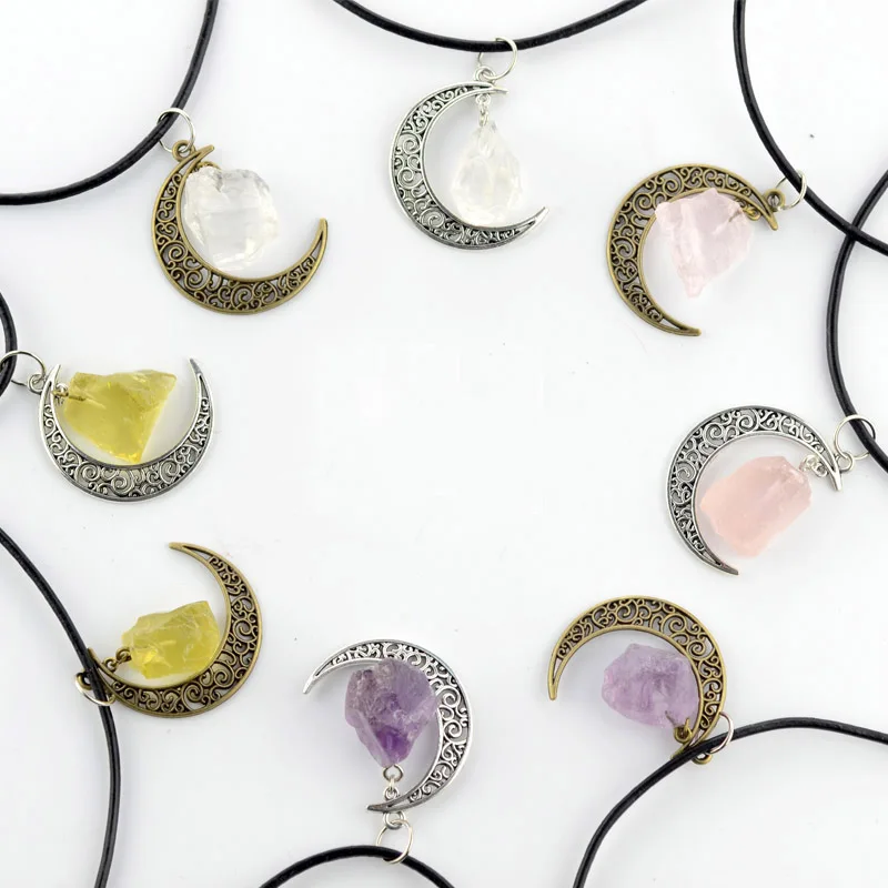 

15mm Water drop Natural Real Aventurine Opal Tiger Eye Rose Stone Pendant Necklace Gold-color Chain Choker Quartz Necklaces 36mm
