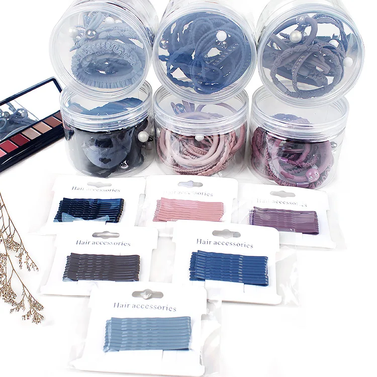 

New arrival 21pcs in 1 set women cute basic hair bands girl's rubber band lady's hair tie hair accessories simple headwear