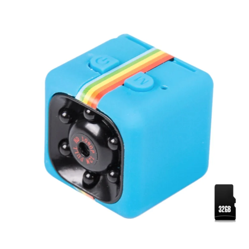  SQ11 Mini Camera Security Camcorders Car Video Recorder Built in Micphone 1080p With 32GB TF Card