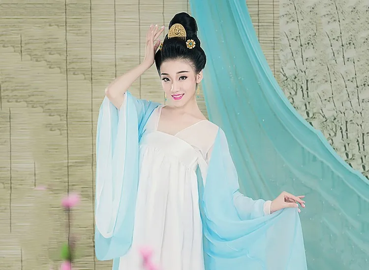 Цин Xiu Для женщин костюм «Танг» дворец династии горничная костюм принцессы в стиле ханьфу, Высокая Талия Ruqun костюм для классических танцев