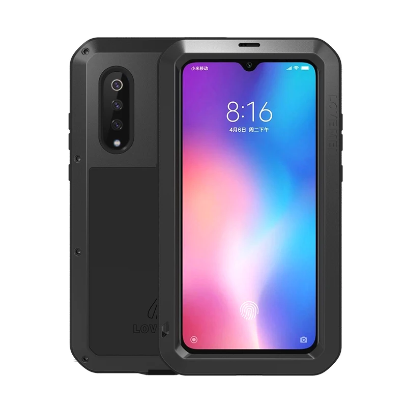 

360 Design Shockproof for Xiaomi Mi9 Case Global Metal Aluminum Glass Hybrid Phone Cases for Xiaomi 8 Cover Armor Luxury