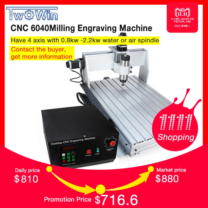 800W/1.5KW CNC 6040 3 axis CNC router CNC wood carving machine USB Mach3 control Woodworking Milling Engraver Machine 800W/1.5KW CNC 6040 3 axis CNC router CNC wood carving machine USB Mach3 control Woodworking Milling Engraver Machine