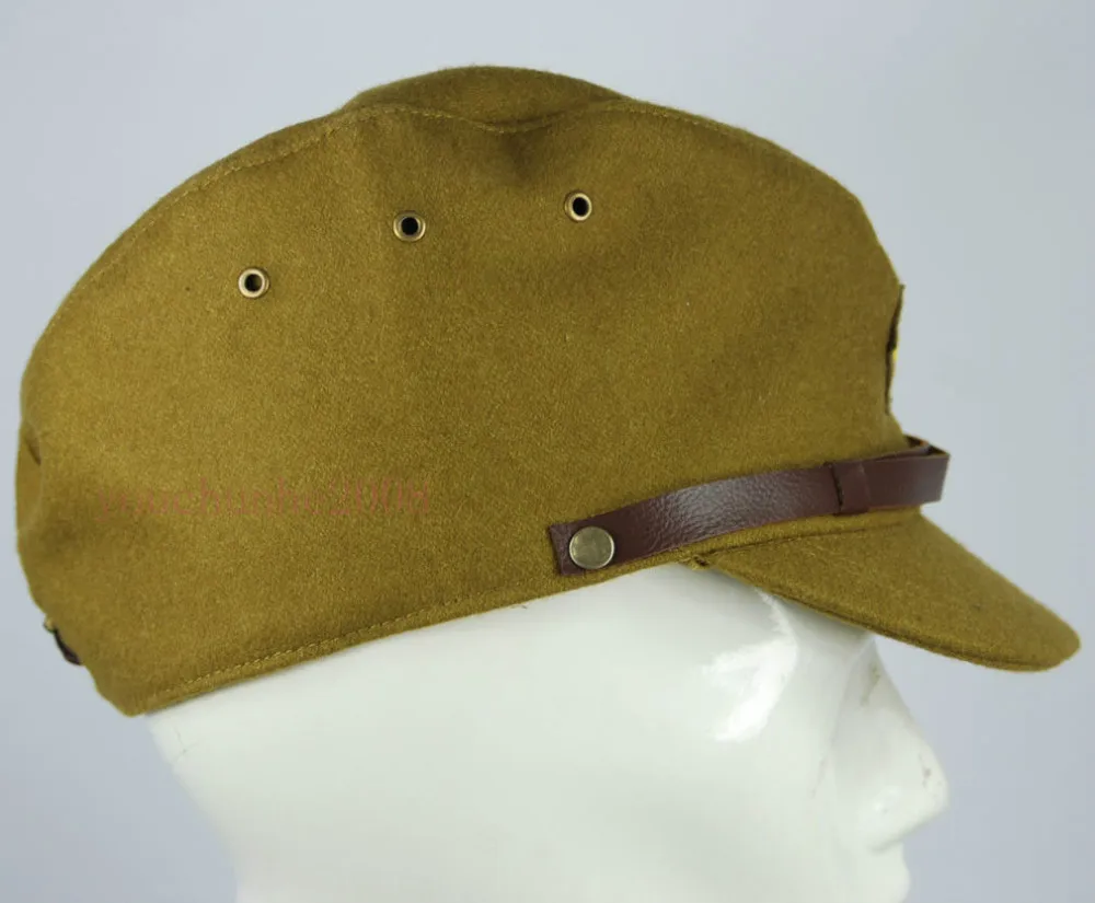 WWII WW2 Japanese Army IJA Officer Field Wool Cap Hat L, badge made of bullion-JP008