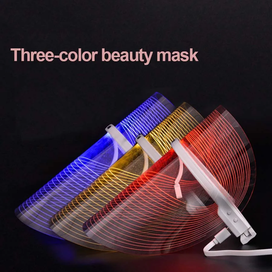 

LAIKOU Face Skin Care Tools LED Facial Mask Red Yellow Blue Light Therapy LED Face Mask Machine Ultrasonic Face LED Mask Beauty