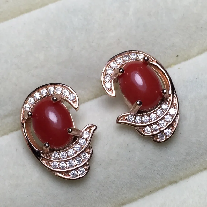  KJJEAXCMY Fine bijoux 925 en argent Sterling naturel fonds marins Coralite boucles d'oreilles uniqu