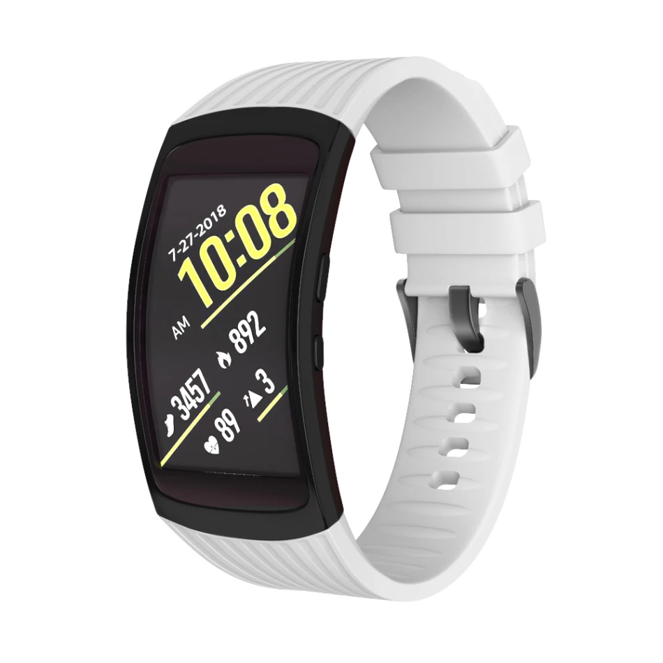 Мягкий силиконовый однотонный ремешок для samsung Galaxy gear Fit 2 Pro R365, ремешок для часов, ремешки для samsung gear Fit 2 SM-R360