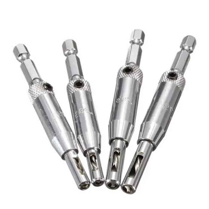 Professional 4 Pcs Self Centering Hinge Drills Bit Set Hss Wood