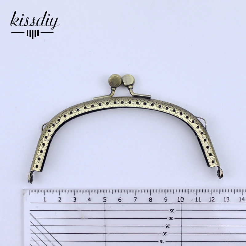KISSDIY 10 шт./лот 12 5 см Античная бронзовая металлическая рама кошелька поцелуй