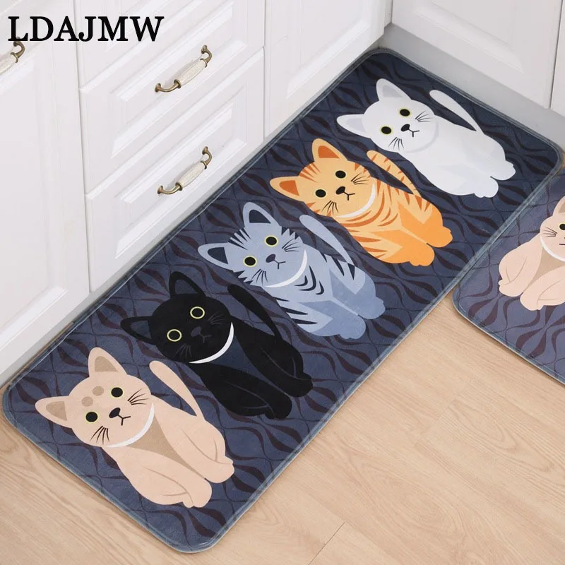 LADJMW Cartoon Thickening Land Printing Bedroom A Living Room Carpet TOILET Water Uptake Home Door Non-slip Pad Customized Fund | Дом и сад