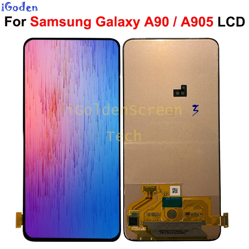 

AMOLED For Samsung Galaxy A90 LCD A905 A905F SM-A905 Display Touch Screen Digitizer Assembly A90 2019 For SAMSUNG A90 LCD A905D