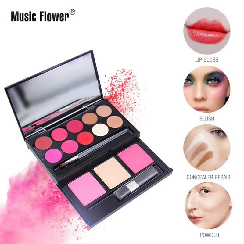 Fexport Music Flower профессиональный макияж помада тени для век Палитра Макияж стойкая