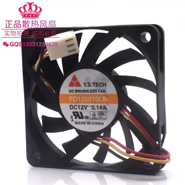 New Y.S.TECH YUAN WAN FD126010LB 12V 6010 6CM 3 Line Fan Double Ball | Компьютеры и офис