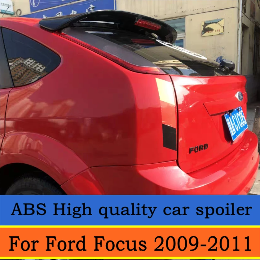 

For Ford Focus Spoiler High Quality ABS Material Car Rear Wing Primer Color Rear Spoiler For Ford Focus 2009-2011 Spoiler