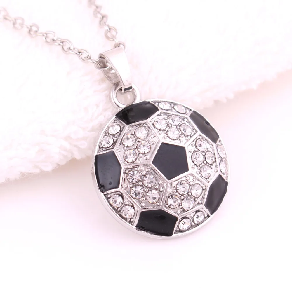 Sporty Soccer Ball Football Pendant Necklace-in Pendant Necklaces from