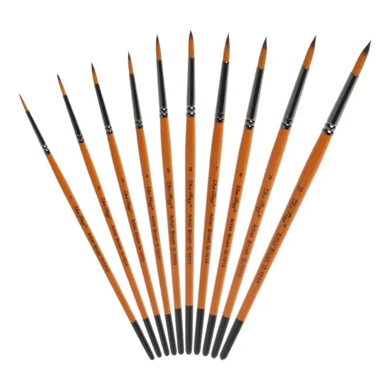 

Fine Hand Painted Thin Pen Art Supplies Drawing Point Tip Watercolor Nylon Brush Acrylic Oil Painting Craft