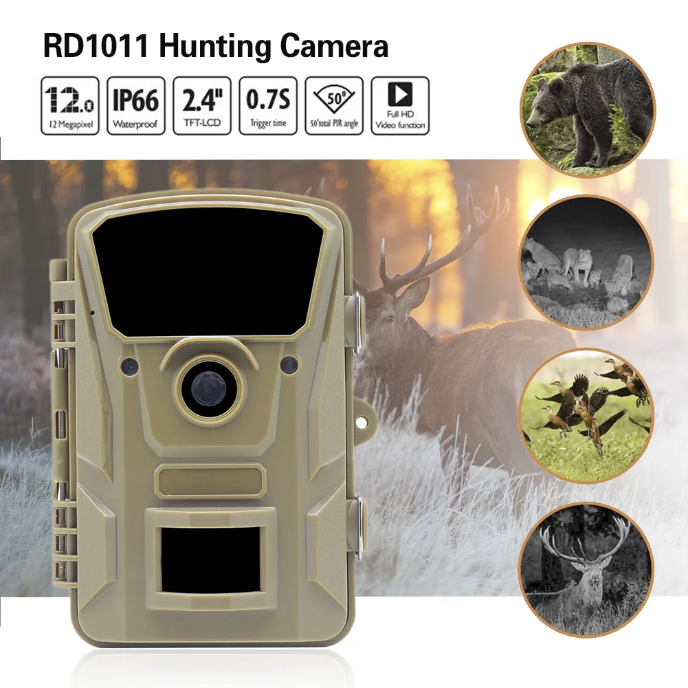 

RD1011 Waterproof Hunting Camera Megapixel 1080P HD video IR Night Vision Surveillance Wildlife Trail Camera