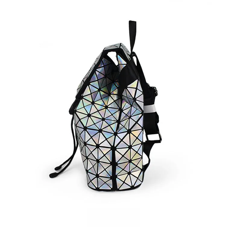 Новые женские рюкзаки, голограмма, лазерная школьная сумка для студентов, рюкзак с геометрическим рисунком, сумки Bao для девочек-подростков, повседневный рюкзак на шнурке