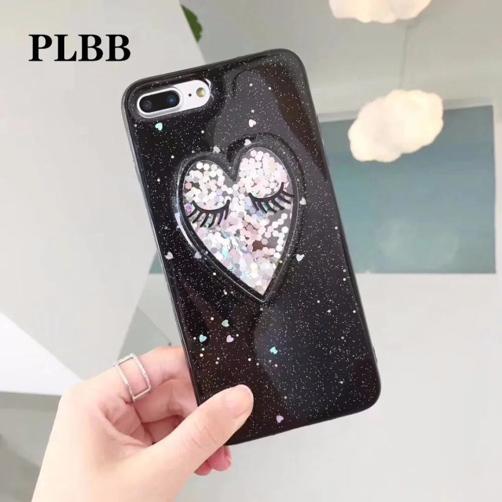 Чехол для телефона с объемными ресницами и надписями Love/Ears iPhone 6S 7 8 Plus XS 11 Pro MAX XR