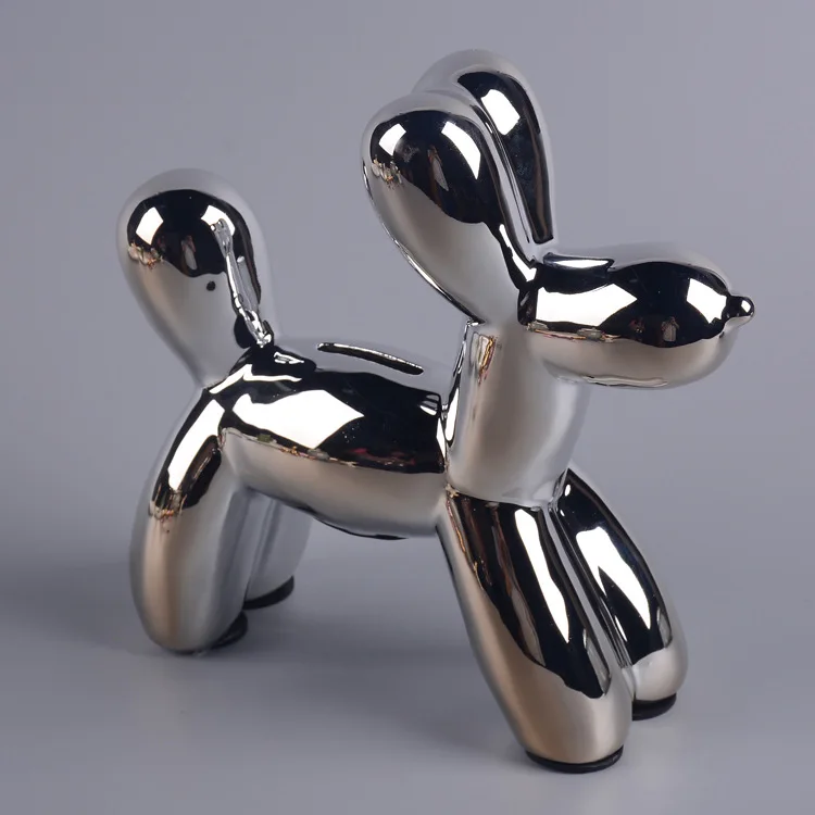 Горячие керамические Животные Собака положить скандинавские украшения для дома положить на Золотой Серебристый воздушный шар покрытие Прямая поставка