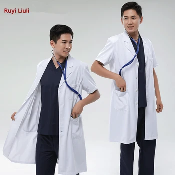 

2019 New Fashion Short Sleeved Women Suits Surgical Gowns Clothes Brush Hand Clothes Nurse Doctor Cotton Solid Unitform-Ruyi Liu