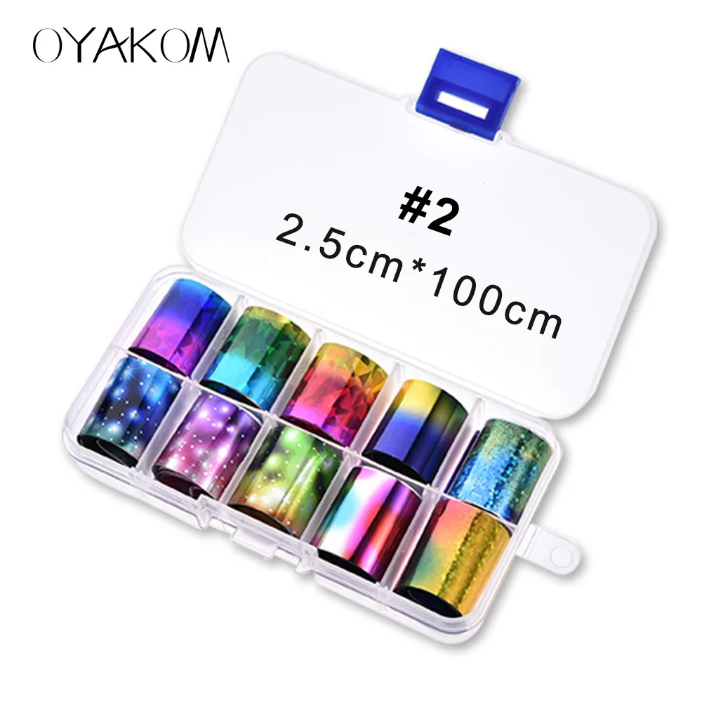 OYAKOM Nails Art переводная наклейка Блестки для ногтей Фольга Звездная бумага