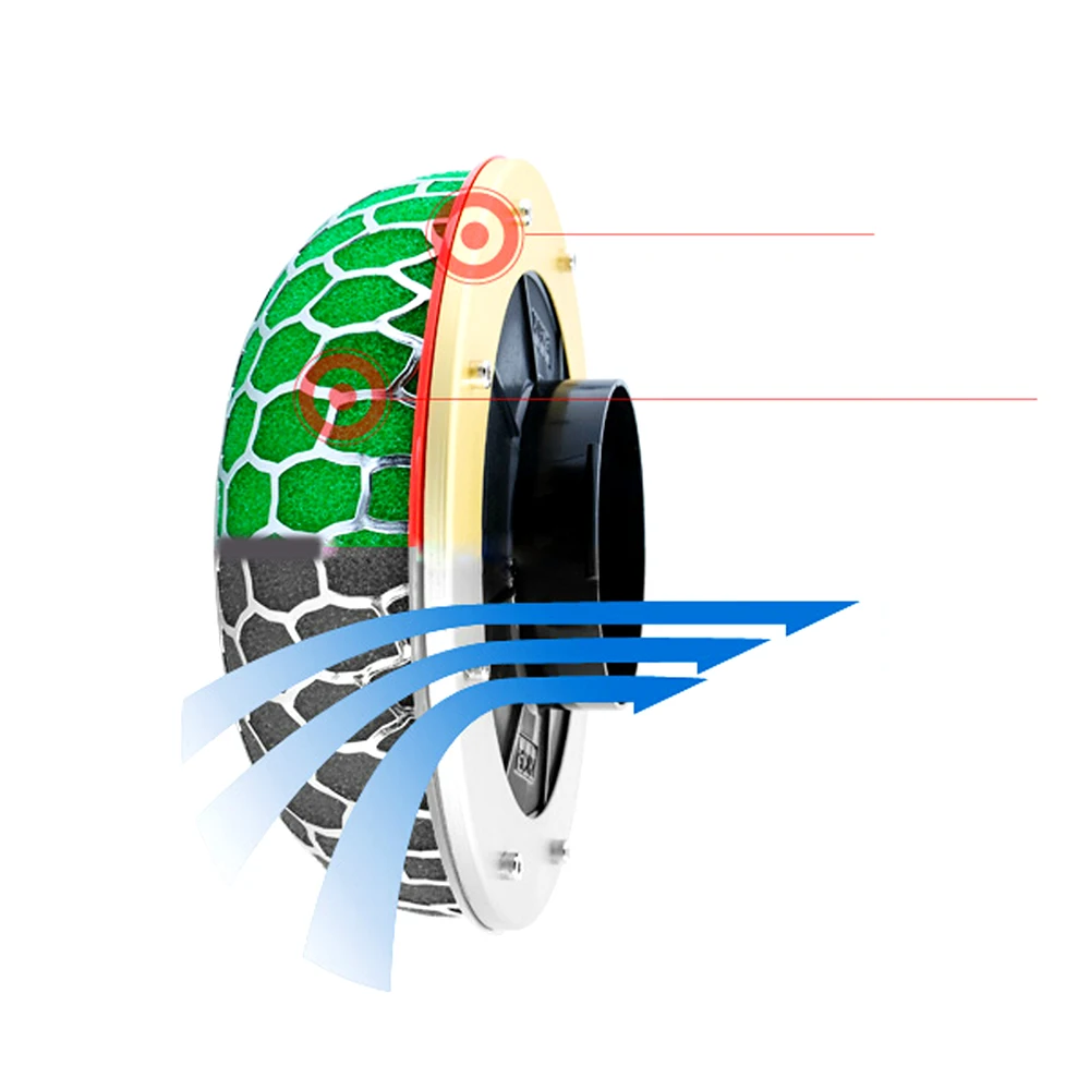 Универсальный Авто 100 мм круглый гриб супер мощный автомобильный воздушный фильтр Очиститель впускного потока воздушный фильтр Калибр 195 мм 3 слоя губки