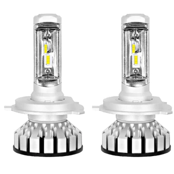 

2 X H4/9003/HB2 Hi/Lo R8 LED Headlight Bulb 40W 4000LM 9V-36V IP68 Waterproof 6000K Cold White 200m Light Range for Car SUV