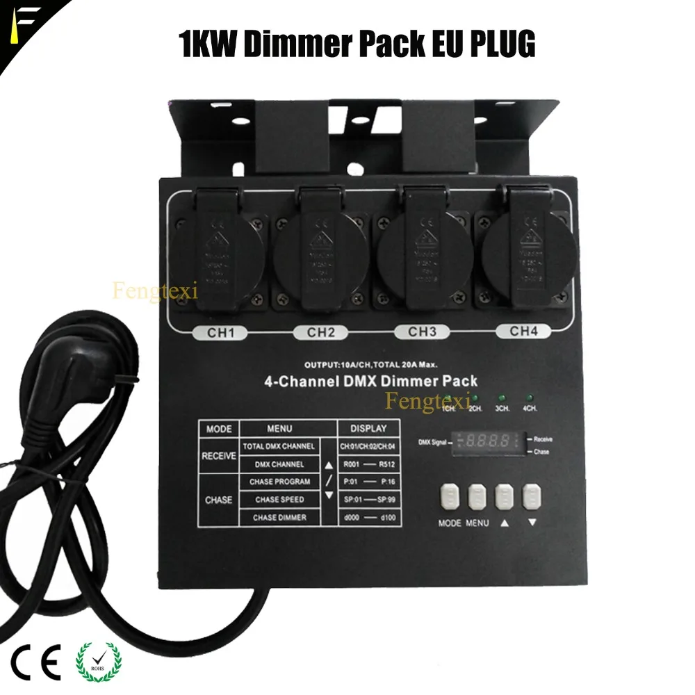 Stage Light EU Plug 4 Channels DMX 512 Dimmer Pack Dimmable Silicon Box