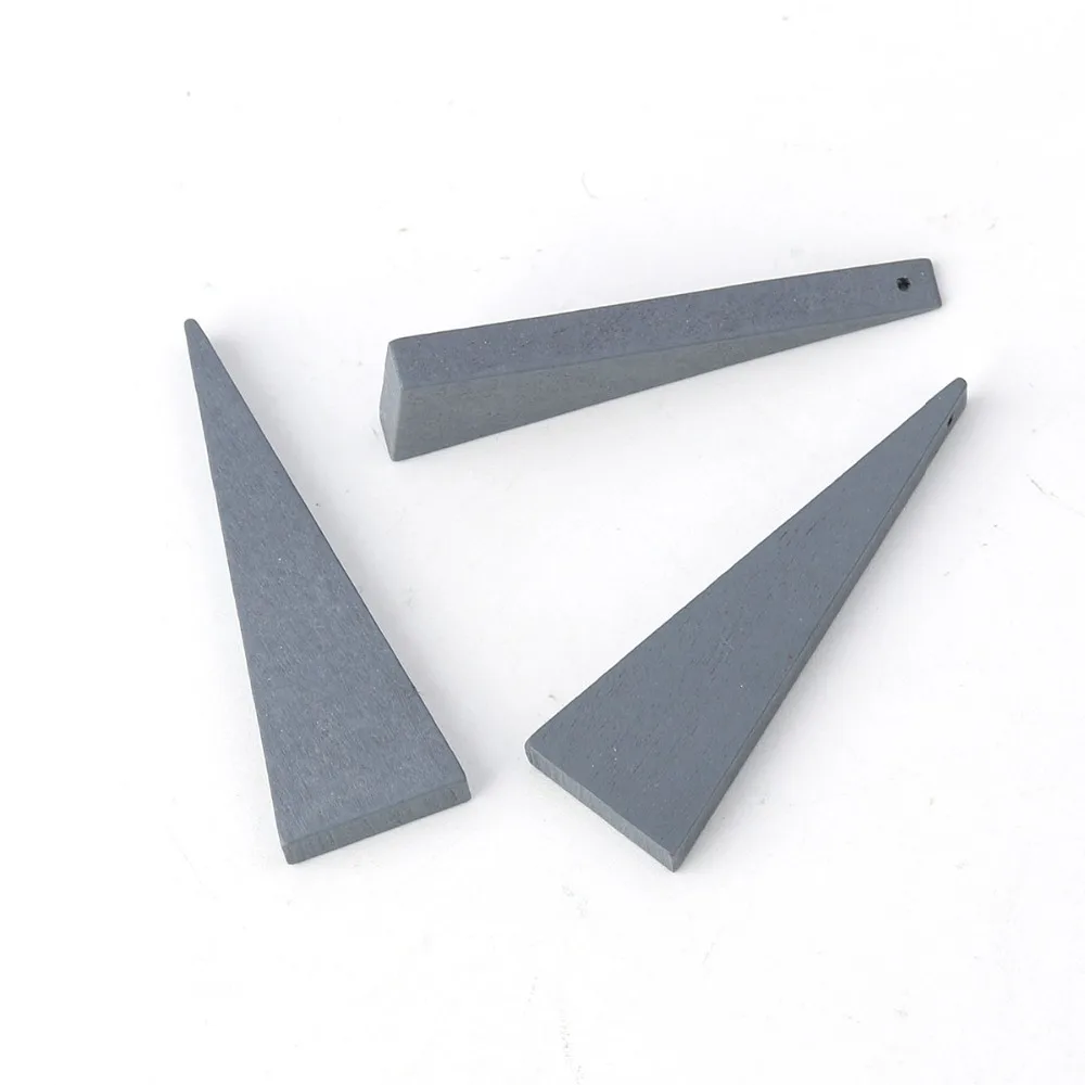 

DoreenBeads Wood Spacer Beads Triangle Red Colorful Jewelry DIY Findings 41mm(1 5/8") x 14mm( 4/8"), Hole: Approx 1.2mm, 30 PCs