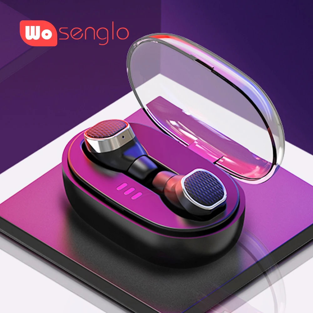

Wireless Earbuds Bluetooth 5.0 Headphones Built-in Mic 3D Stereo Sound IPX7 with Portable Charging Box For iPhone Xiaomi Samsung