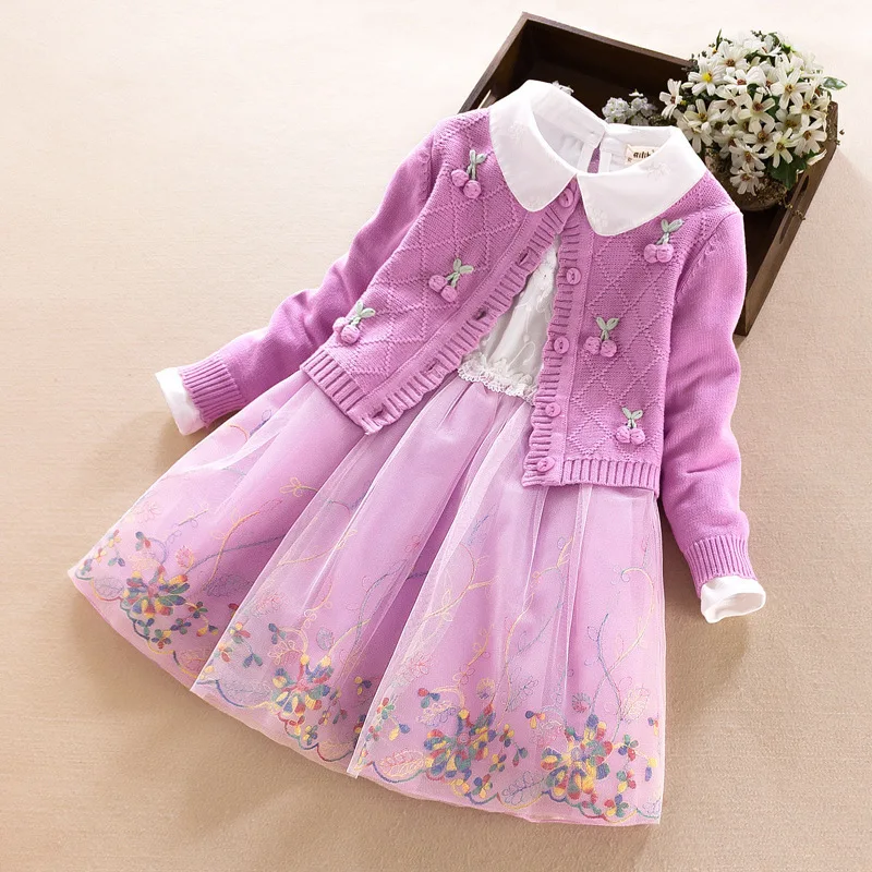 

Children Sweater 2018 Autumn Winter Pure Cotton Knit Twist Sweater Girls Sweet Long Sleeve Little Girls Clothing Kids Outfits