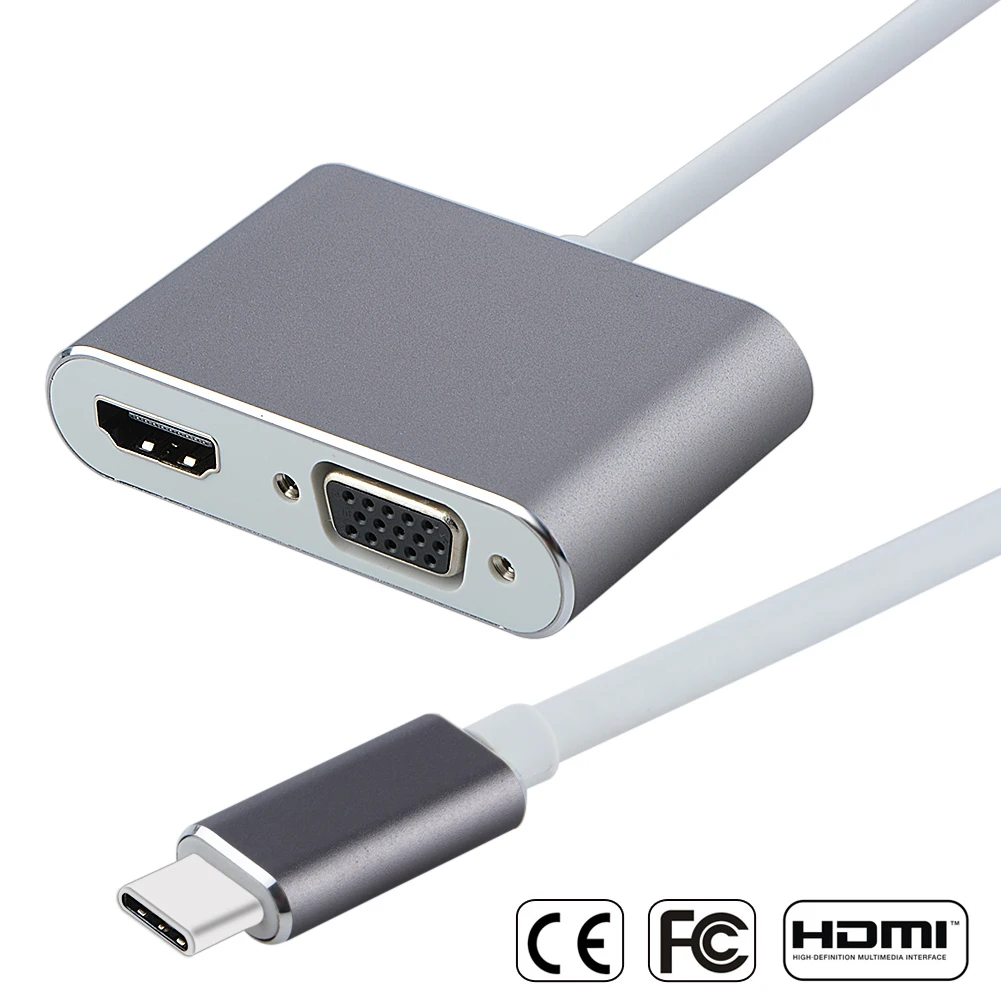 USB 3 1 Type c к концентратору VGA адаптер 4K UHD C концентратор конвертер для ChromeBook Pixel Android