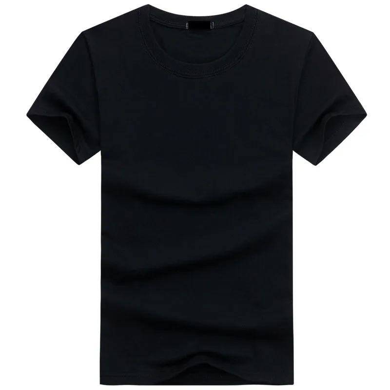 2019 Высокое качество модные мужские футболки Повседневная футболка с коротким рукавом мужская однотонная Повседневная хлопковая футболка