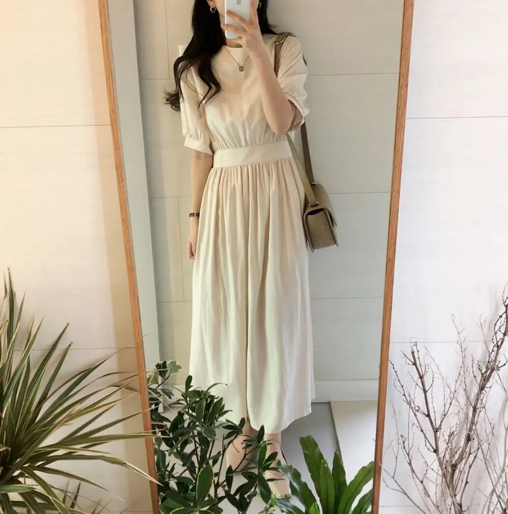 

Women Summer Maxi Long Party Dress Back Bow Tie Vintage Loose Elegant Plus Size Vestidos Mujer Casual Beach Sundress Robe Femme