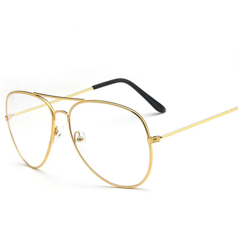 Clear Glasses Retro Eyeglasses Metal Gold Myopia Eyewear Women Men Spectacle Frames Optical Glasses Frame Transparent 2019