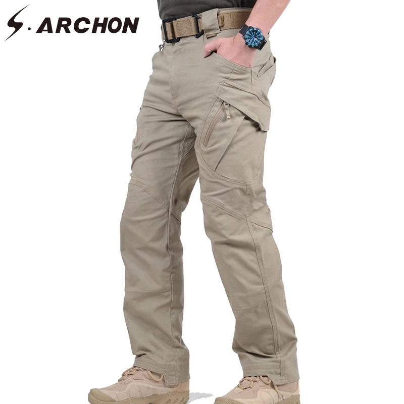 S.ARCHON IX9 City Military Tactical Cargo Pants Men SWAT Combat Army Trousers 