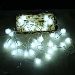 20 светодиодов акрил Мех животных шары лампы для сада для рождественской вечеринки, Крытый Открытый украшения огни строки-M25