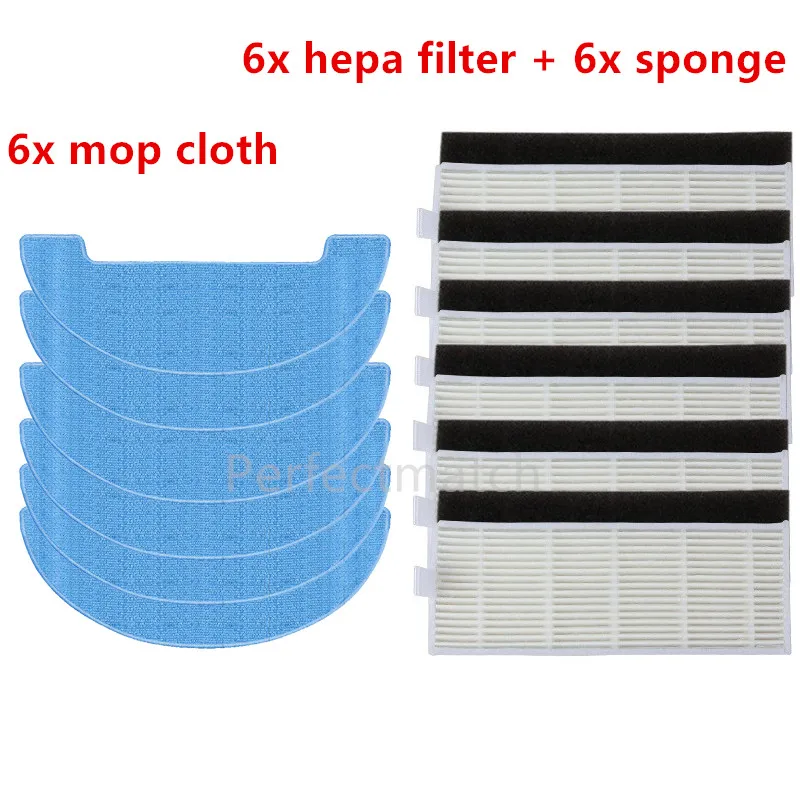 6x hepa filter +6x sponge +6x mop cloth for chuwi ilife a4s a4 robot vacuum cleaner parts cleaning mop brushes filters цена 6x hepa filter +6x sponge +6x mop cloth for chuwi ilife a4s a4 robot vacuum cleaner parts cleaning mop brushes filters цены онлайн