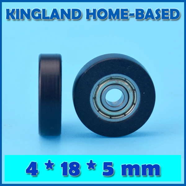 10PCS 4*18*5mm POM Plastic Coated Window Door Roller Flat Type For Drawer Cabinet Wheel Bearing | Обустройство дома