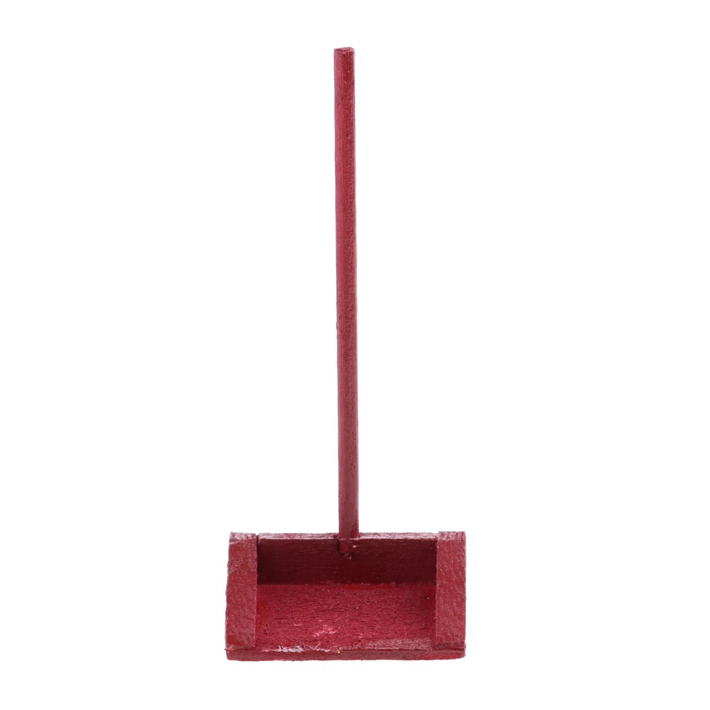 1/12 Wood Broom Dustpan Set Cleaning Tools for Dolls House Room Fairy Garden Accessories