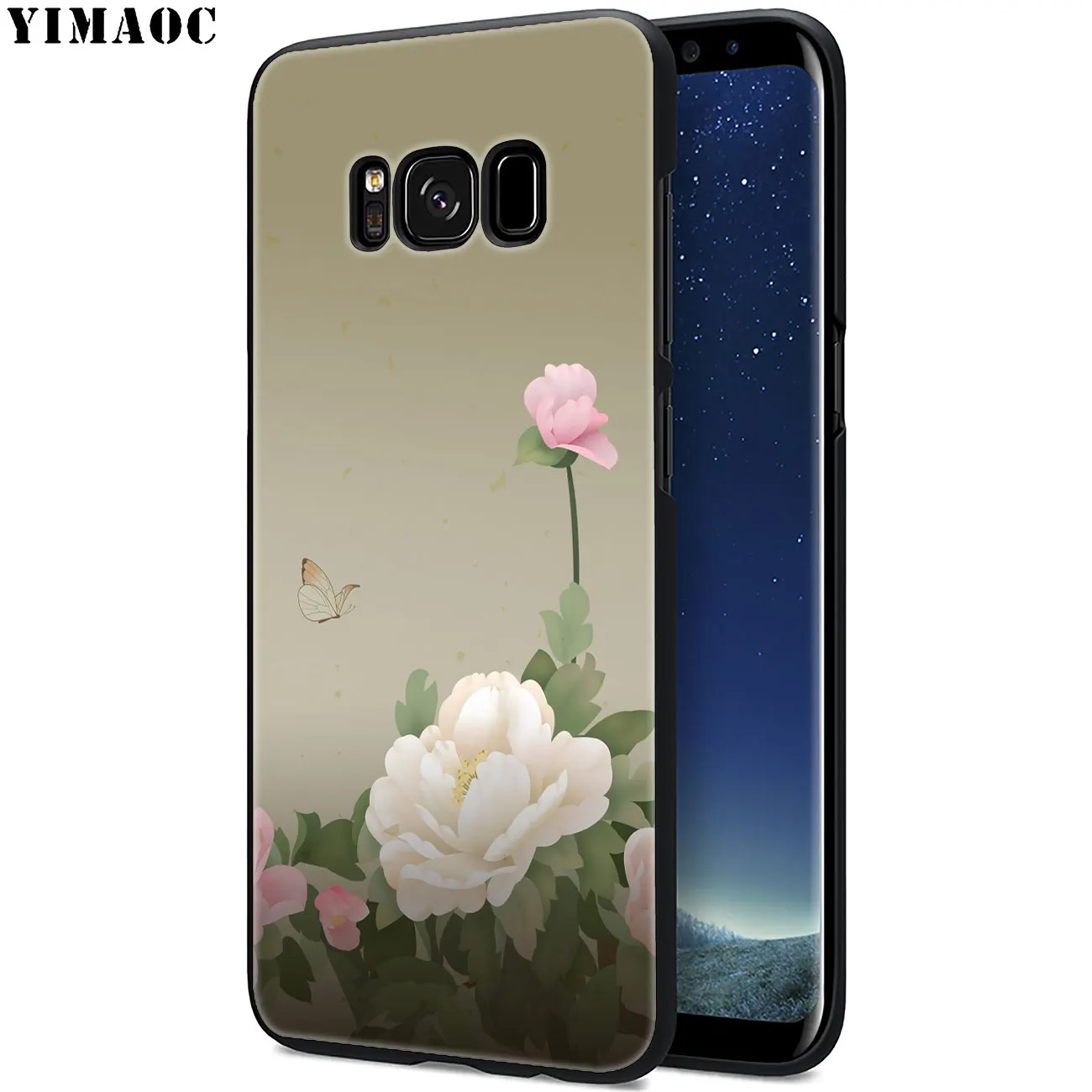 YIMAOC красота пионов цветы Жесткий Мягкий чехол для Samsung Galaxy A6 A9 A8 A7 2018 A3 A5 2016 2017 Note 9 8