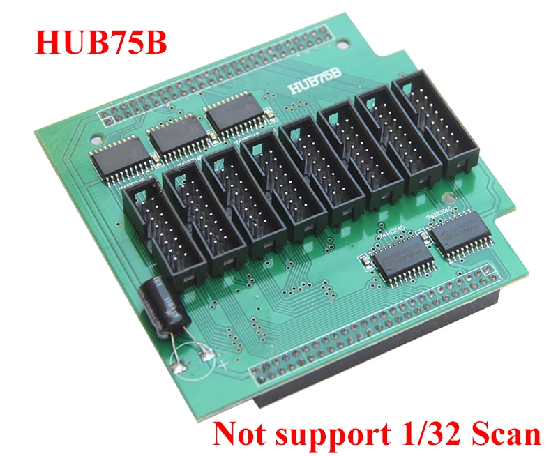 Полноцветный светодиодный дисплей конверсионная карта Hub75B плата адаптера Поддержка 1/2, 1/4, 1/8, 1/16 сканирования
